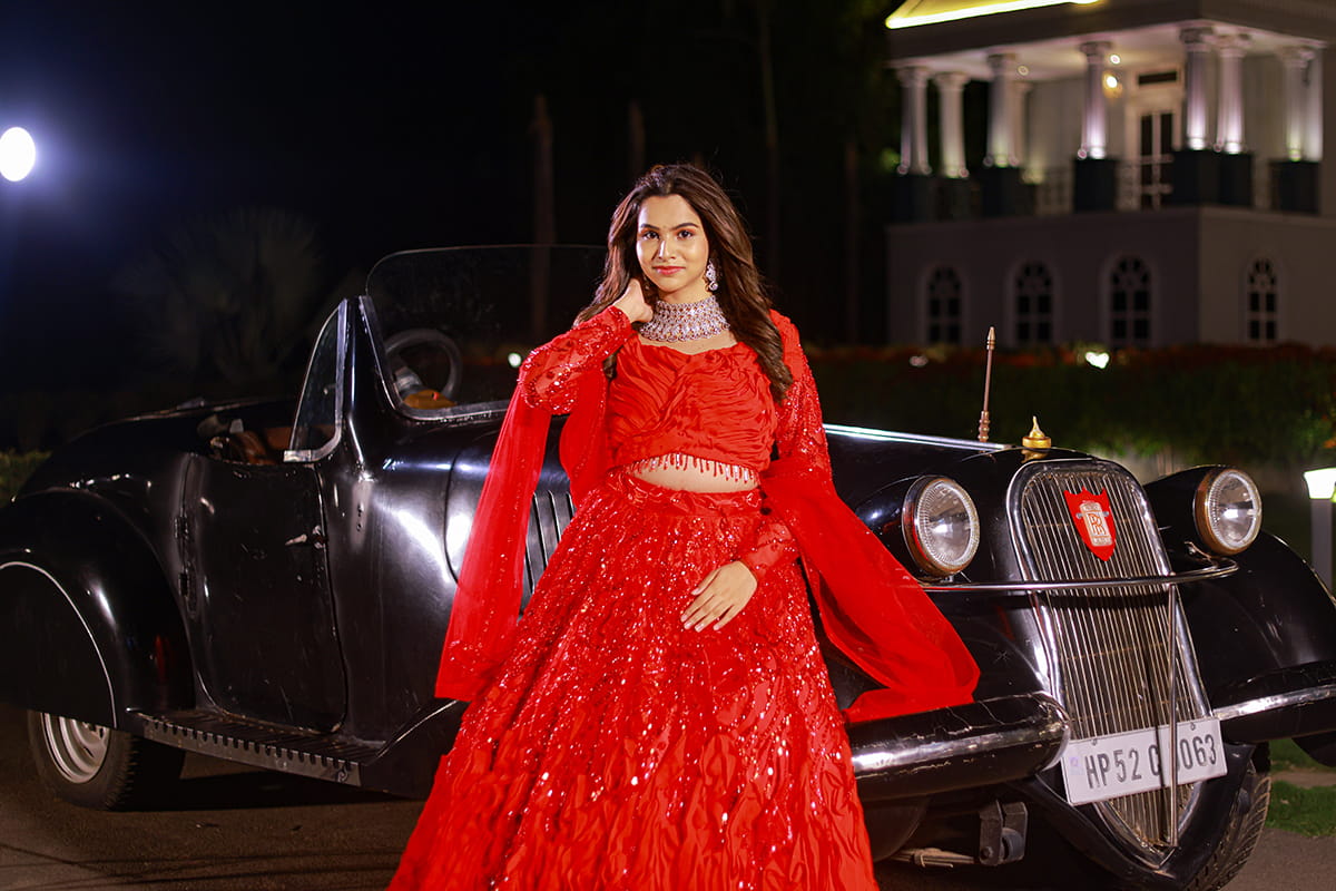 Red lehengas for Rent in Hyderabad